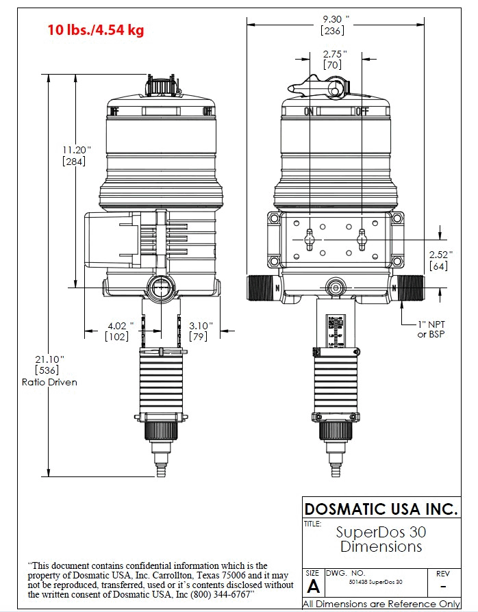 SuperDos30 0.3%比例加药器